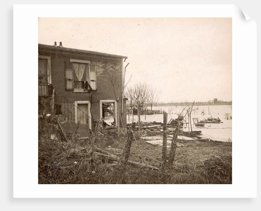 Devastated house in a flooded suburb of Paris by Anonymous