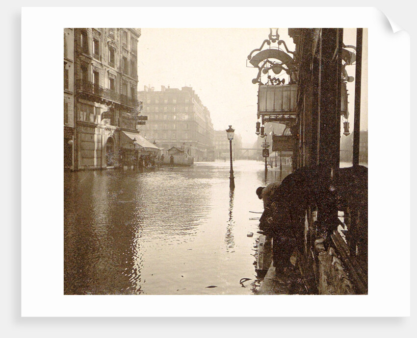 album flooding Paris suburbs in 1910, France by Anonymous