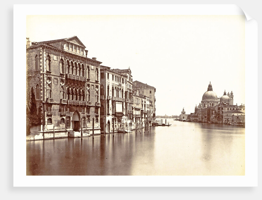 Grand Canal palaces, the Basilica of Santa Maria della Salute and the Fondamente Salute in Venice by Carlo Ponti