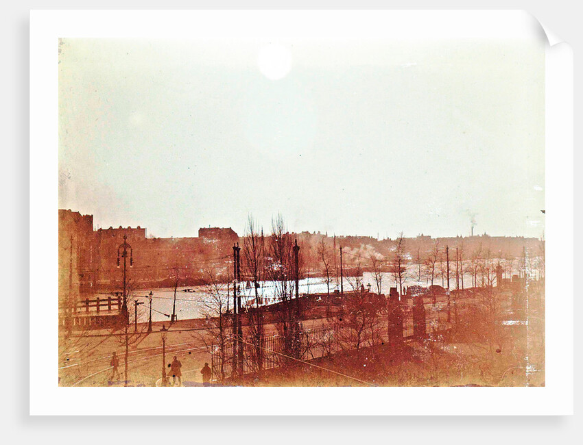 View Weesperzijde and Amsteldijk in Amsterdam at night, south of the New Amstel Bridge, Nieuwe Amstelbrug by Anonymous