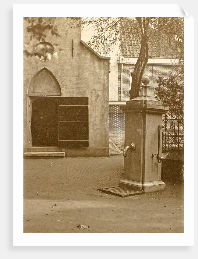Pump on a church square by Anonymous