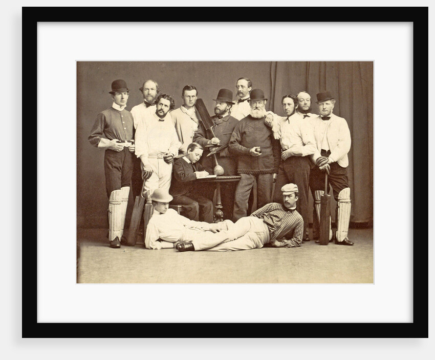 Group portrait of the members of the Christiania Cricket Club by Anonymous