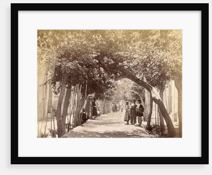 Men on a lane in Isfahan Iran by Antoine Sevruguin
