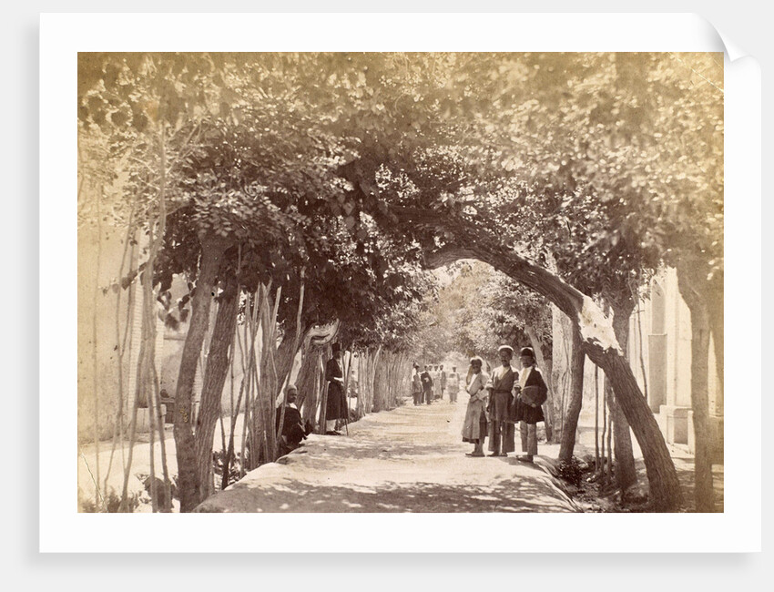 Men on a lane in Isfahan Iran by Antoine Sevruguin