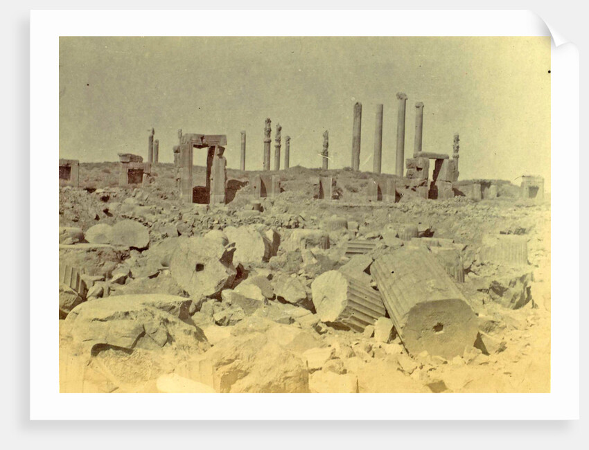 View of ruins of Persepolis by Antoine Sevruguin