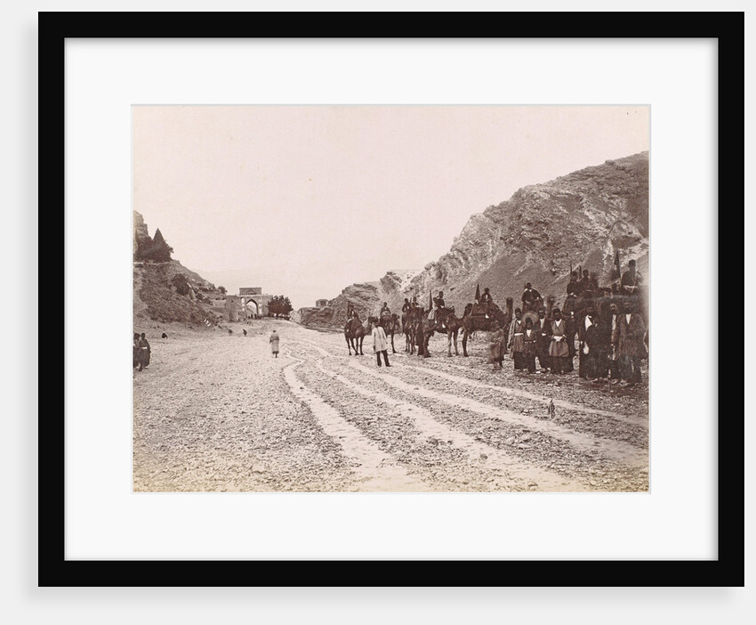 Equestrian Society road in the mountains of Persia by Antoine Sevruguin