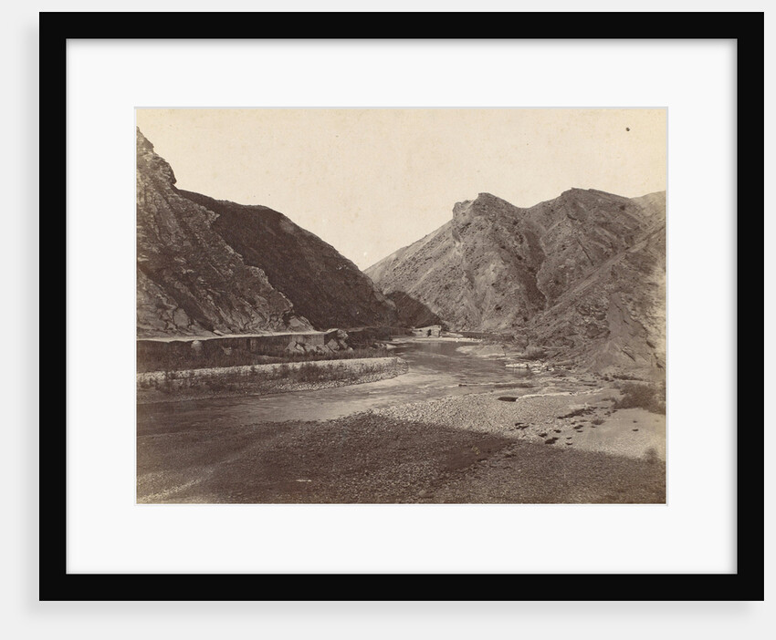 View of the Daliki river and mountains in Persia Iran by Antoine Sevruguin
