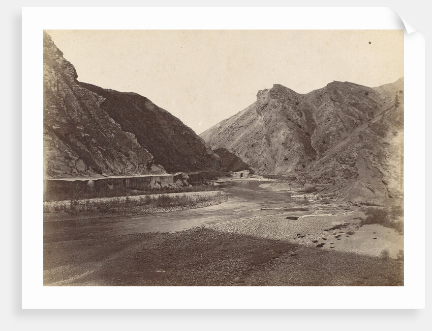 View of the Daliki river and mountains in Persia Iran by Antoine Sevruguin