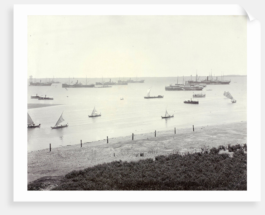 Ships and boats on the roads of Surabaya, Indonesia by Anonymous
