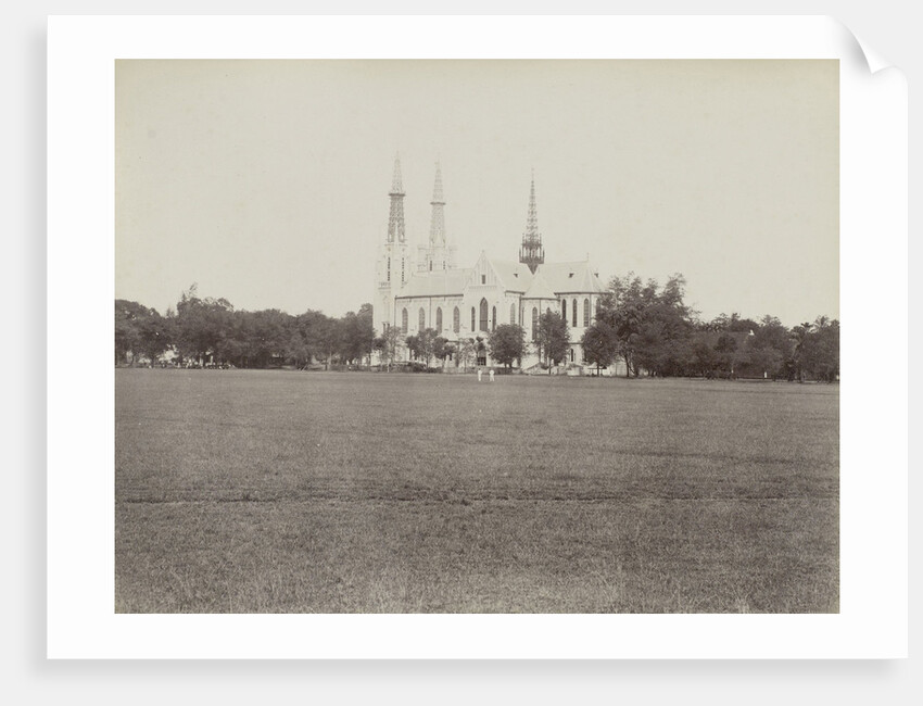 Roman Catholic Church on the Waterlooplein in Weltevreden with lawn sure by Anonymous