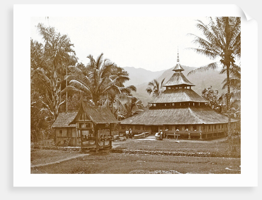 Sumatra, Indonesia Padang Bovenlanden with mosque by Christiaan Benjamin Nieuwenhuis