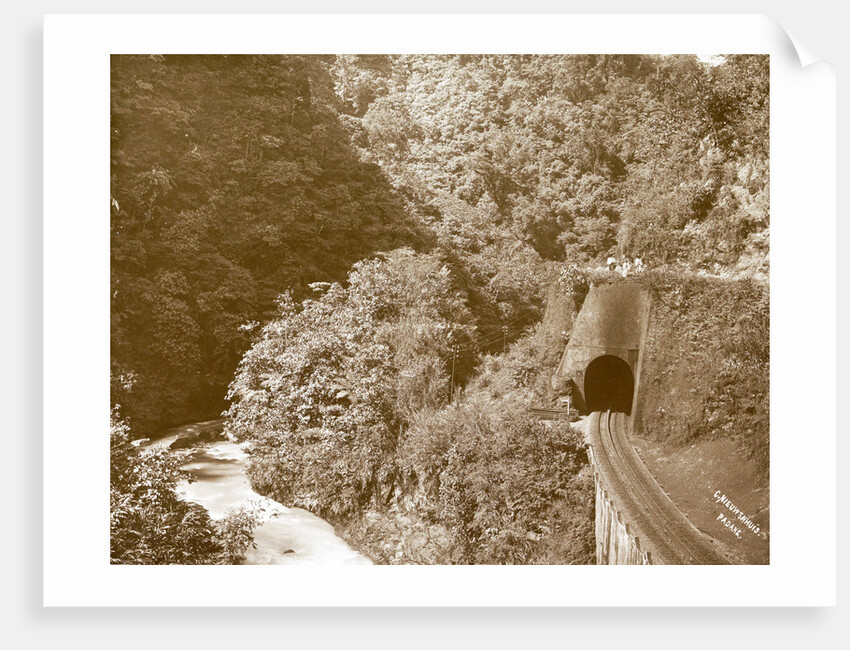 Sumatra indonesia railway in Anai Gorge by Christiaan Benjamin Nieuwenhuis