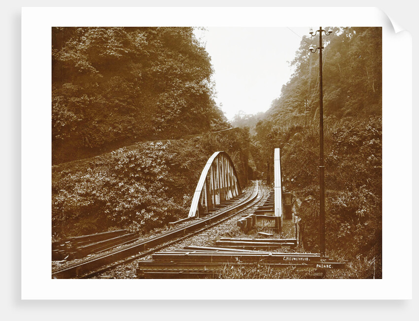 Sumatra indonesia railway in Anai Gorge by Christiaan Benjamin Nieuwenhuis