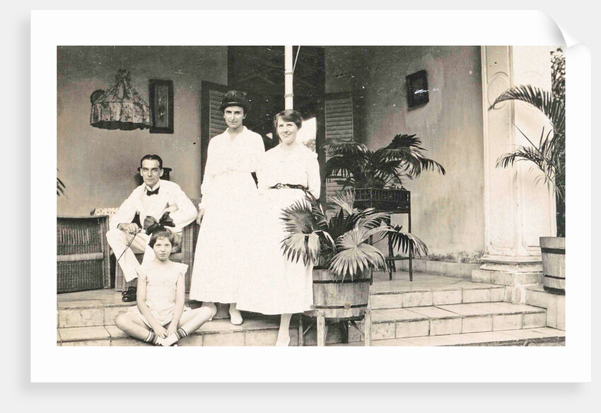 Batavia, group portrait on front porch, Jakarta Indonesia by Anonymous