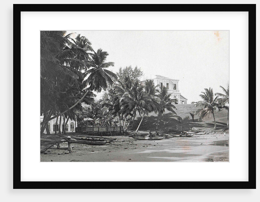 Ceylon in Colombo beach with boats and villas, Sri Lanka by Anonymous