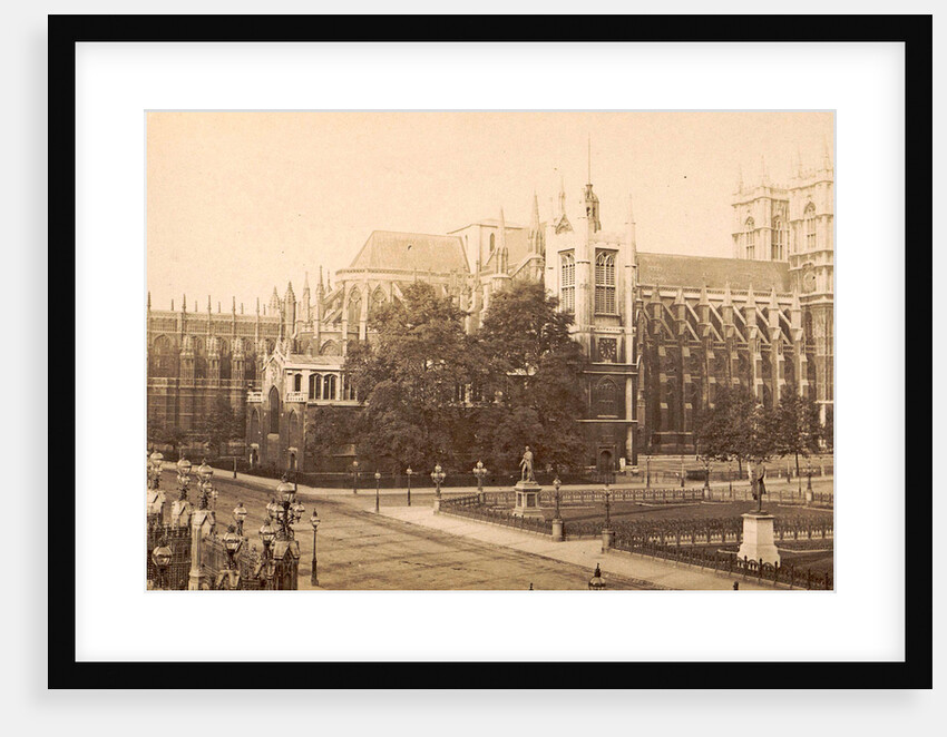 Exterior of Westminster Abbey and St. Margaret's Church in London UK by F.G.O. Stuart