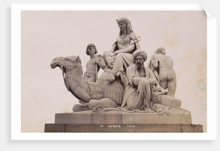 Picture Group at the foot of the Albert Memorial in London UK: Africa by F.G.O. Stuart