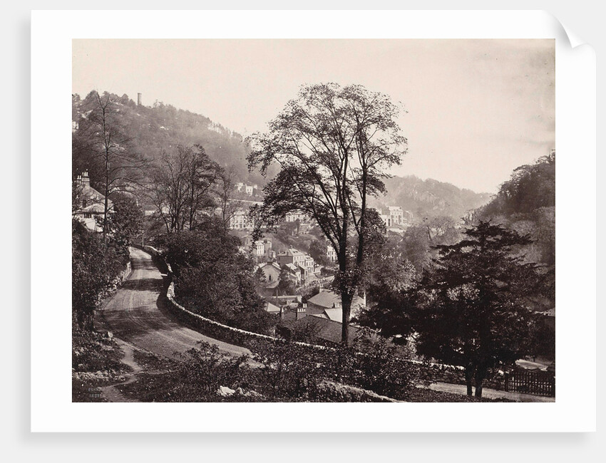 Panoramic view of houses and a road on a ridge in Matlock UK by Anonymous