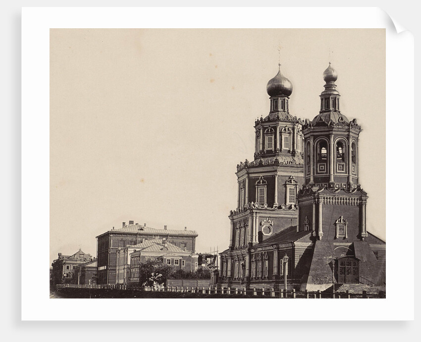 Exterior of a church and a building in Nizhniy Novgorod Russia by Anonymous