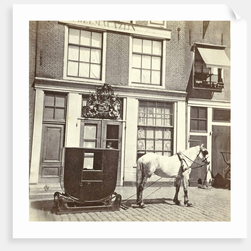 Sledge with horse on the Thorbeckeplein, Amsterdam by Anonymous
