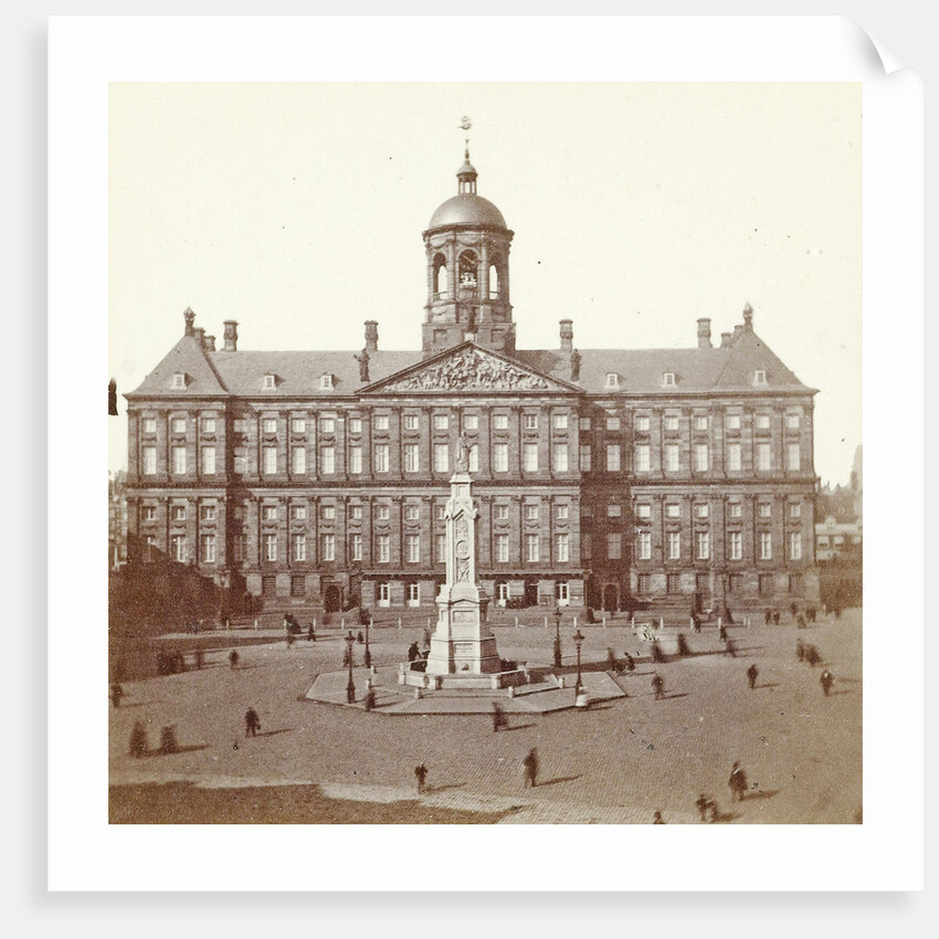 The Royal Palace in Amsterdam before national monument De Eendracht by Anonymous