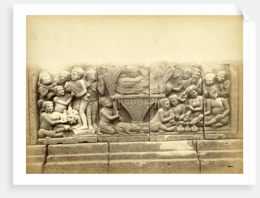 relief on the terrace of the Shiva temple of Prambanan, Indonesia by Kassian Céphas