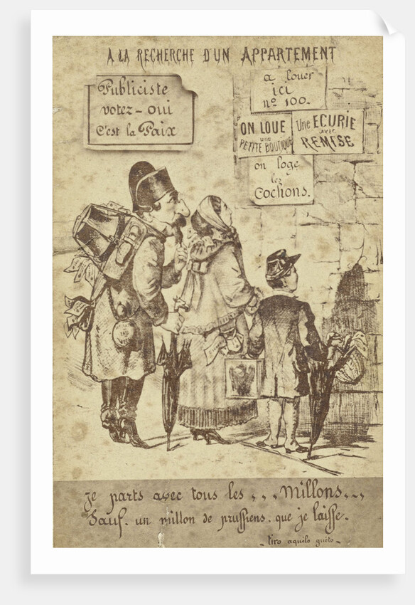 cartoon by Napoleon III: I shall leave with all ... millon, except a million Prussians, I leave by Anonymous