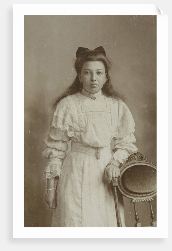 Studio Portrait of girl in chair by Josephus Hendrikus Petrus Coppens