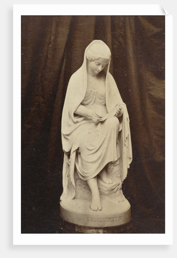 Sculpture of Highland Mary, by Brodie, exhibited at the International Exhibition, London UK 1862 by William England