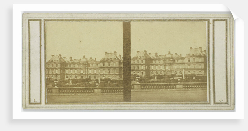 View of Palais du Luxembourg, Paris France by Leon Pierre Jouvin