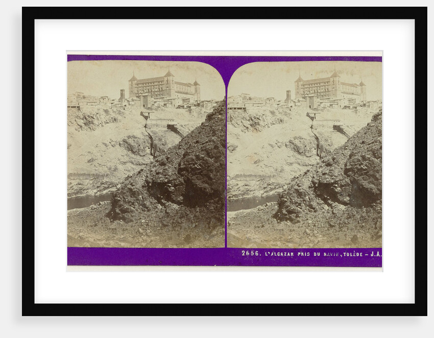 L'Alcazar pris du Ravin, Toledo, Spain by Jean Montaigue Andrieu