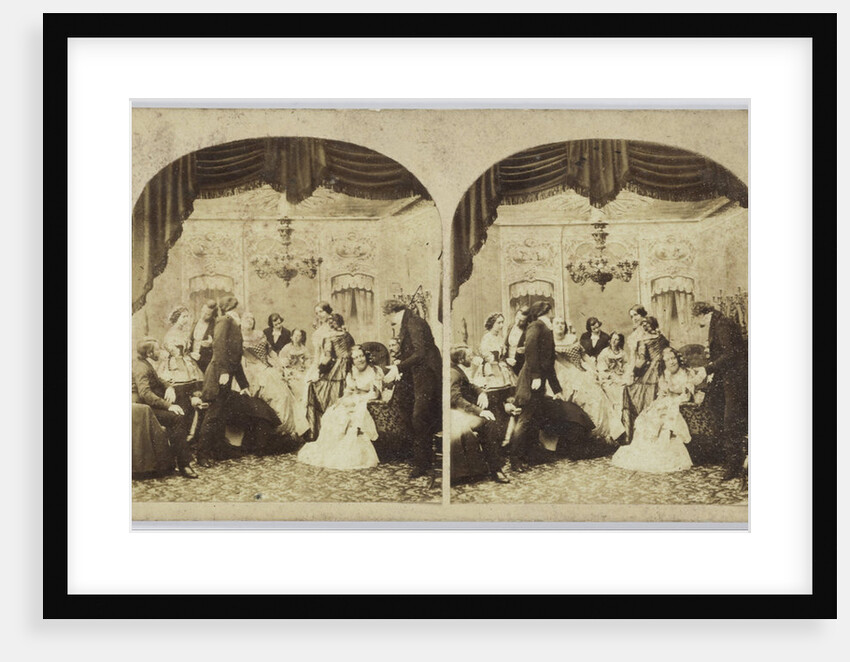 Scene in salon: company by Anonymous