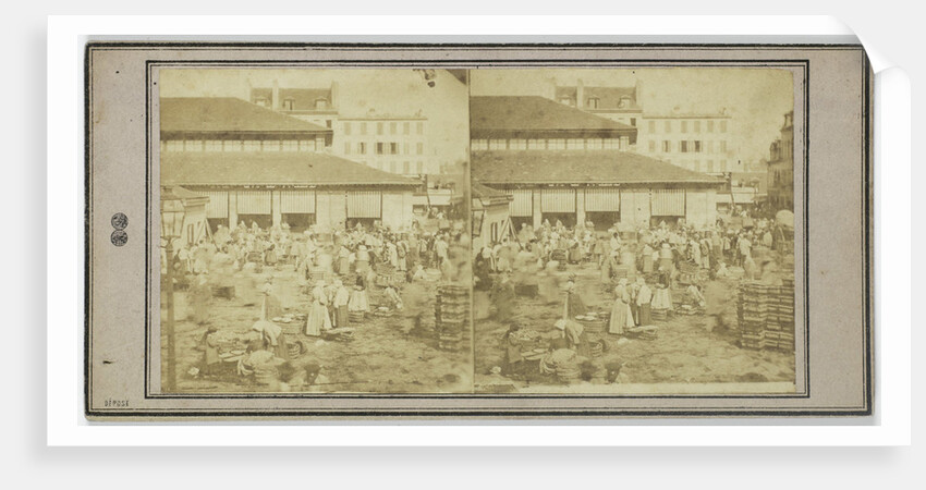 View of the market, France by Léon Pierre Jouvin