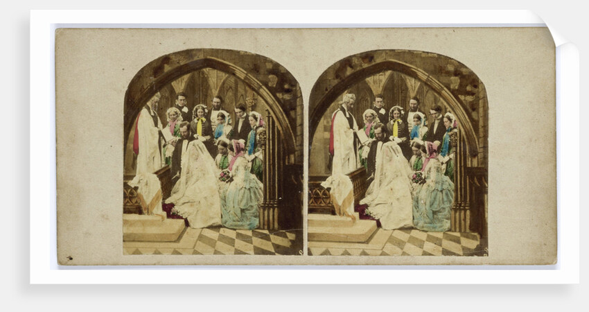 Scene in church wedding ceremony by James Elliott