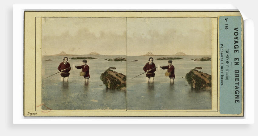 Roscoff Finistere France, Fishermen in low water by Anonymous