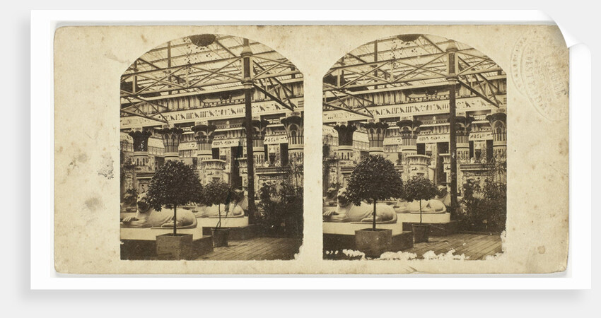 View in the Egyptian Court, Crystal Palace, Sydenham by The London Stereoscopic Company
