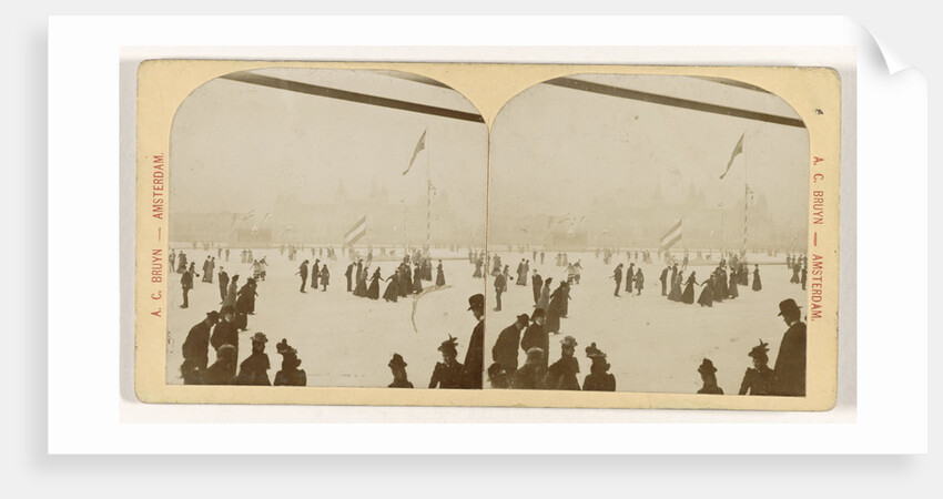 Skating at the rink for the Rijksmuseum Amsterdam by A.C. Bruyn