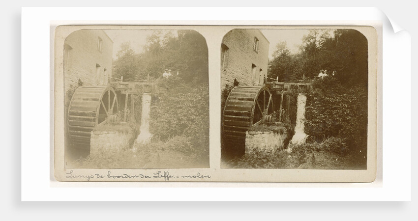 Waterwheel in a stream by Anonymous