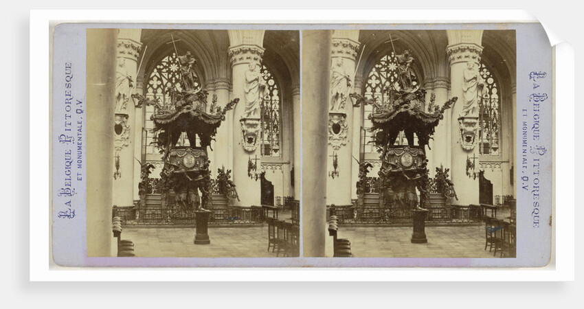 Brussels, The truth the pulpit of the Church of St. Gudule by Jules Queval