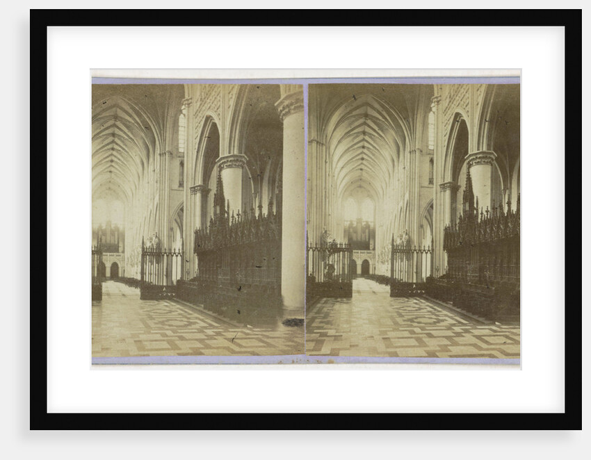 Mechelen Malines Interieure of the Church of St. Rumbold, Saint-Rombaut View from the choir by Jules Queval