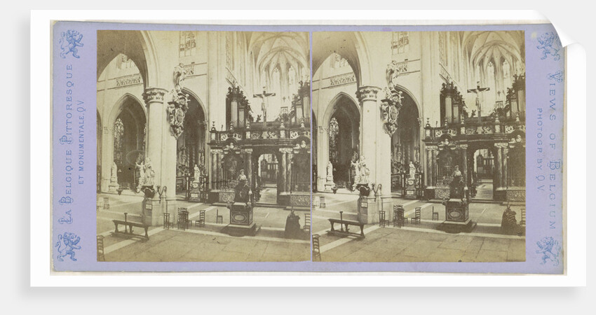 Antwerp Anvers Antwerpen, Church of Saint-Jacques, indoor shooting the pulpit by Jules Queval