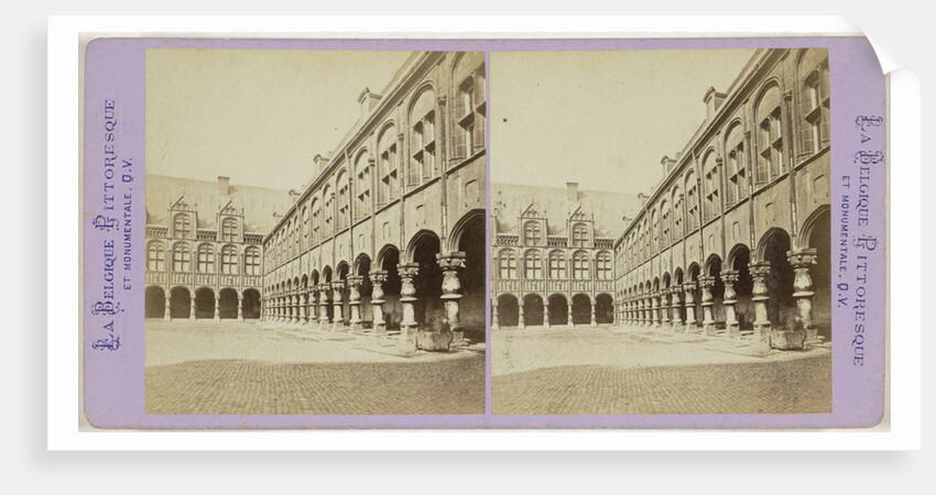 Liege Luik, The Palace of Justice, former palace of the bishops, interior view, taken in the first courtyard by Jules Queval