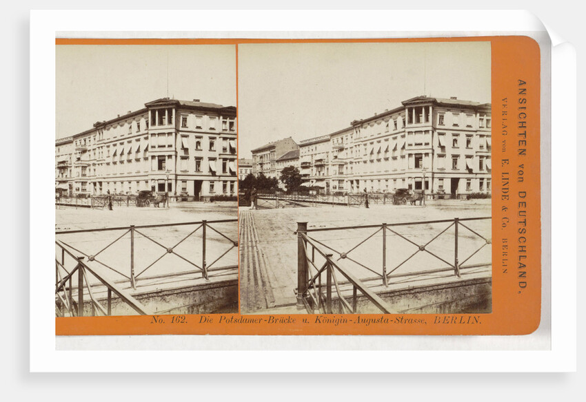 The Potsdam-bridge and Queen Augusta Street, Berlin, Germany by Johann Friedrich Stiehm