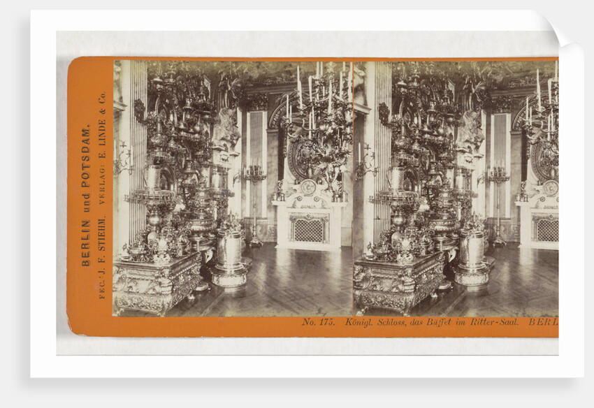 Konigl. Castle, the buffet in the Knights' Hall Berlin, Germany by Johann Friedrich Stiehm