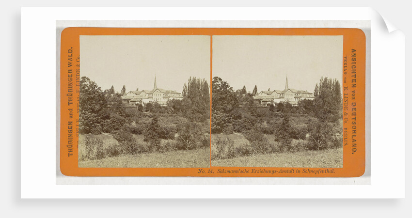 Salzmann'sche Erziehungs-Anstalt in Schnepfenthal by H. Selle & E. Linde & Co
