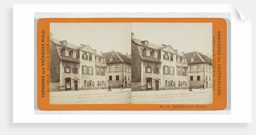 Schiller in Weimar, Germany by H. Selle & E. Linde & Co