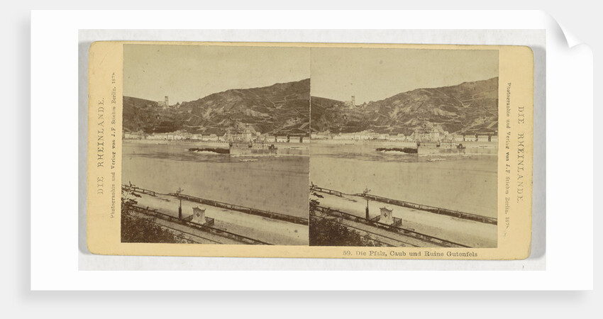 Die Pfalz Caub and Ruin Gutenfels, Germany by Johann Friedrich Stiehm