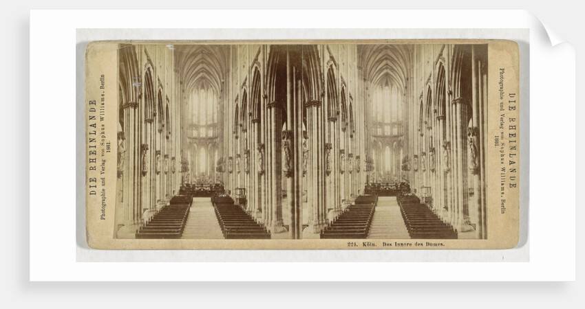 Cologne The interior of the cathedral, Germany by Sophus Williams