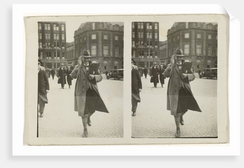 Stereo Portrait of saluting man by Anonymous