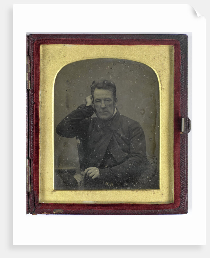 Portrait of a man with glasses by Antoine François Jean Claudet